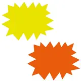 Eclaté fluo effaçable à sec 24 x 32 cm Jaune fluo / Orange fluo - Paquet de 30 - Cartons effaçables à sec