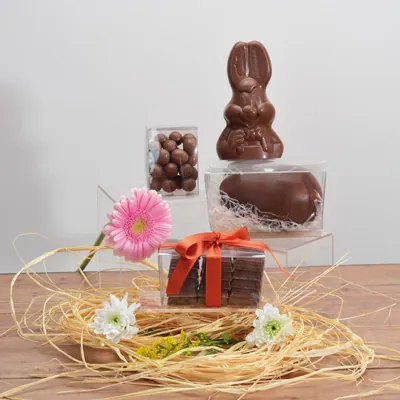 Ballotin transparent 10,3 x 6,7 x 5,5 cm PVC - Ballotin chocolats vide - Lot de 10 - Ballotins chocolats vides-2