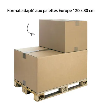 Caisse carton - Caisse américaine carton - carton double cannelure 80 x 60 x 60 cm - Caisses américaines cartons-2