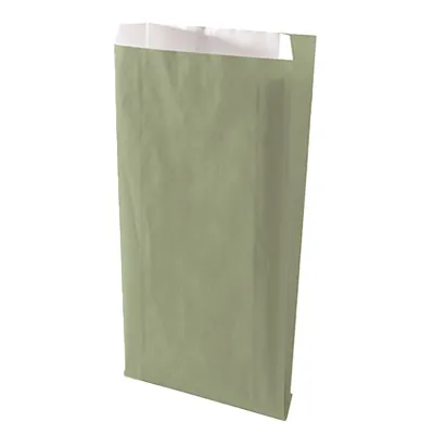 Pochette cadeau kraft vergé vert tilleul 24 x 7,5 x 41 cm - Sachet kraft - Lot de 250 - Pochettes cadeaux unies