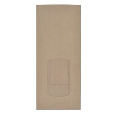 Sac SOS kraft brun avec fenêtre 850 ml 13,5 x 7,5 x 31,5 cm - Sachet SOS - Lot de 100 - Sacs SOS avec fenêtre-3
