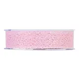 Ruban en maille alvéolé rose pâle 25 mm x 20 m polyester - Ruban décoratif - Ruban cadeau - Emballage Pâques