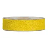 Ruban en maille alvéolé jaune 25 mm x 20 m polyester - Ruban décoratif - Ruban cadeau - Emballage Pâques