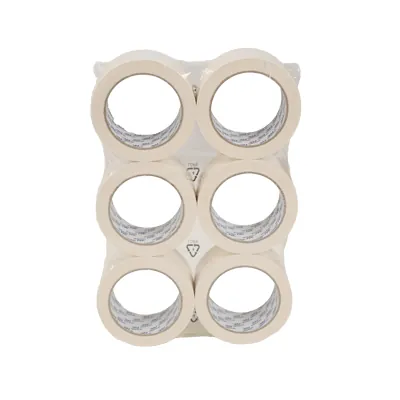 Ruban adhésif PVC blanc 48 mm x 66 m - Ruban adhésif emballage - Lot de 6 - Rubans adhésifs et dévidoirs-6