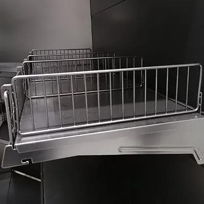 Séparateur grille pour tablette métallique 30 x 9,5 cm - Séparateur rayonnage - Diviseur grille - Noir - Ligne Store noir pas de 25 mm-2