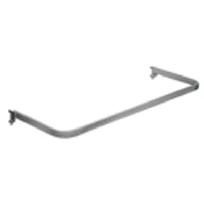 Barre de penderie déportée accroches pas de 25 mm - Ligne Store gris métallisé pas de 25 mm