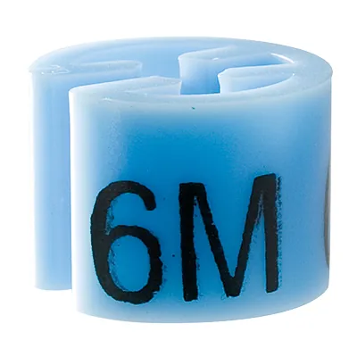 Marque taille T 6 mois bleu azur ø 1,3 cm - Indicateur de taille pour cintre - Paquet de 100 - Marques taille pour cintres