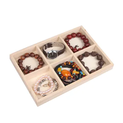 Plateau de présentation 6 cases - Présentoirs à bijoux multifonction-2