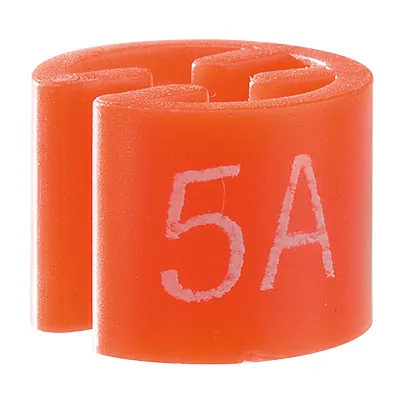 Marque taille T 5 ans rouge ø 1,3 cm - Indicateur de taille pour cintre - Paquet de 100 - Marques taille pour cintres