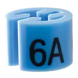 Marque taille T 6 ans bleu azur ø 1,3 cm - Indicateur de taille pour cintre - Paquet de 100 - Marques taille pour cintres
