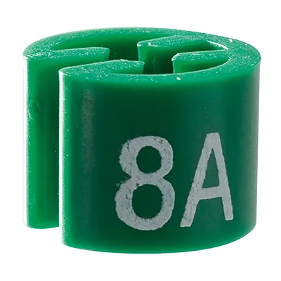 Marque taille T 8 ans vert ø 1,3 cm - Indicateur de taille pour cintre - Paquet de 100 - Marques taille pour cintres