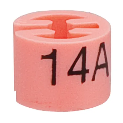 Marque taille T 14 ans rose ø 1,3 cm - Indicateur de taille pour cintre - Paquet de 100 - Marques taille pour cintres