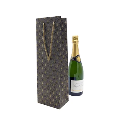 Sacs cartonnés 1 bouteille Art Déco - Sacs pour bouteilles de vin-2