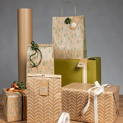 Papier cadeau kraft lisse vert uni 70 cm x 50 m 65g/m² – le rouleau - Papiers cadeaux kraft, Papiers cadeaux unis-4