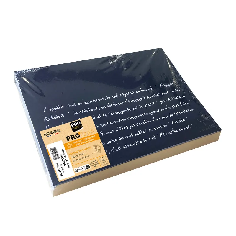 Set de table papier gaufré 30 x 40 cm 80 g/m² - Ardoise - Lot de 400 - Sets de table