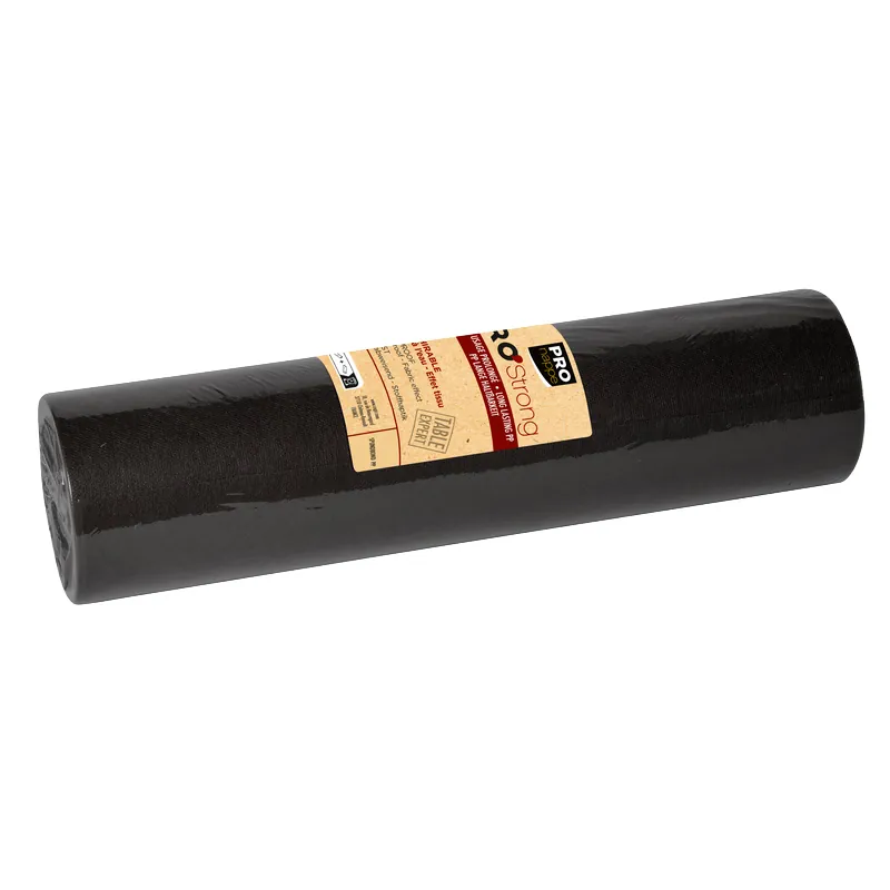 Chemin de table Spunbond non tissé prédécoupé - Tête à tête prédécoupé - Noir - Rouleau de 40 cm x 27 m - Chemins de table jetables, Sets de table papier-2