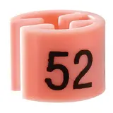 Marque taille T52 rose ø 1,3 cm - Indicateur de taille pour cintre - Paquet de 100 - Marques taille pour cintres