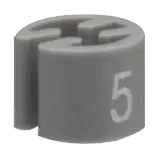 Marque taille T5 gris ø 1,3 cm - Indicateur de taille pour cintre - Paquet de 100 - Marques taille pour cintres