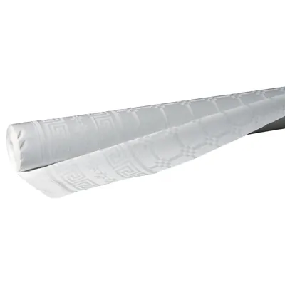 Nappe damassée déperlante - Nappe jetable - Nappe papier - Blanc - Rouleau de 1,18 x 25 m - Nappes papier, Nappes jetables