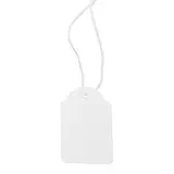 Étiquette américaine avec fil 28 x 43 mm Apli – Étiquette bijouterie - Blanc - Boîte de 500 - Étiquettes bijoux