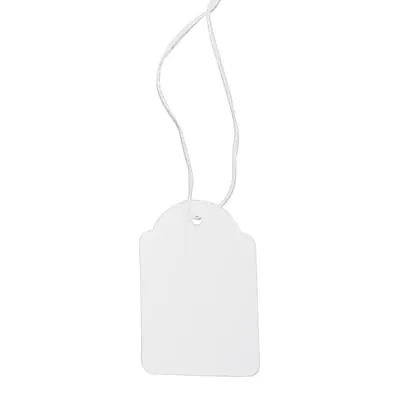 Étiquette américaine avec fil 28 x 43 mm Apli – Étiquette bijouterie - Blanc - Boîte de 500 - Étiquettes bijoux-3