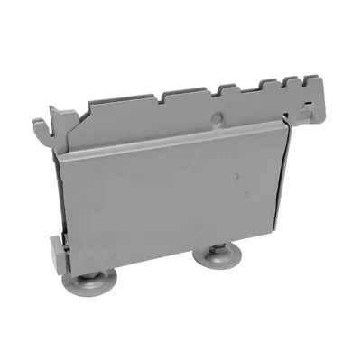 Embase métallique clipsable pour gondole L.20cm H.16cm - Gris métal - Ligne Store gris métallisé pas de 25 mm