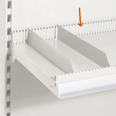 Profil arrière pour diviseurs - Ligne Store blanc pas de 25 mm-2