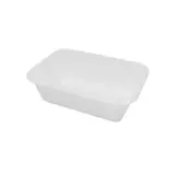 Barquette plastique avec couvercle séparé 13,5 x 9,6 x 4,2 cm - Barquette bagasse - Blanc - Lot de 50 - Barquettes plastique