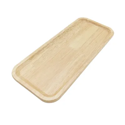 Plateau de service en bois 30 x 13 cm - Plateau de présentation - Assiette de présentation - Plateaux fast-food