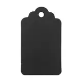 Étiquette américaine cartonnée noire 40 x 70 mm - Paquet de 500 - Étiquettes à trou