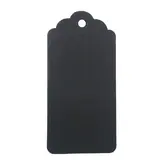 Étiquette américaine cartonnée noire 45 x 95 mm - Paquet de 500 - Étiquettes à trou