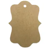 Étiquettes écusson à trou kraft brun 5 x 7 cm – Paquet de 500 - Étiquettes à trou