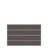 Panneau rainuré Gris anthracite, entraxe 15 cm - Ligne Memphis