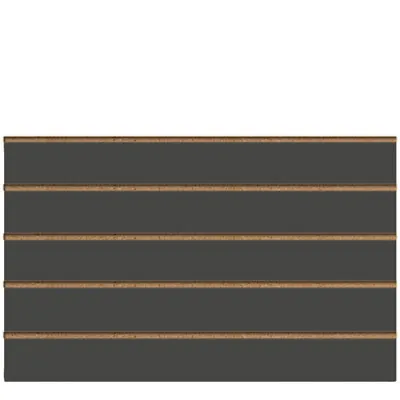 Panneau rainuré Gris anthracite, entraxe 15 cm - Ligne Memphis