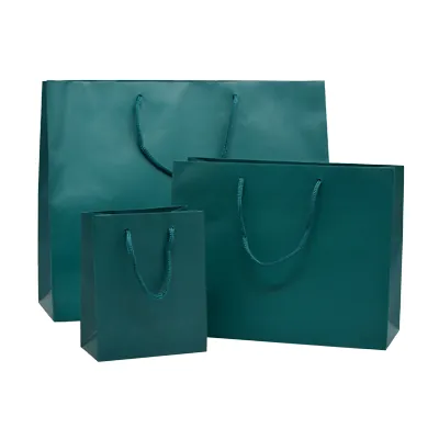 Sacs pelliculés à l'italienne bleu wendy mat - Petit Modèle - Sacs pelliculés poignées cordelette-2