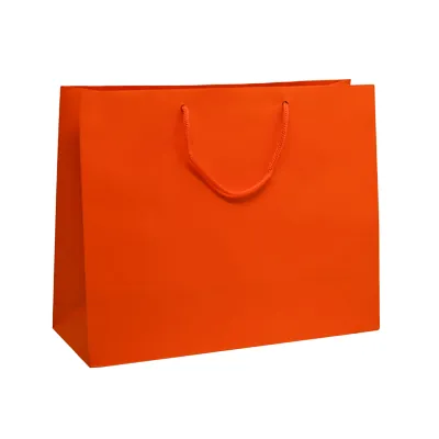 Sacs pelliculés à l'italienne orange passion mat - Grand Modèle - Sacs pelliculés poignées cordelette