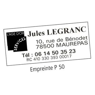 Tampon texte Printer 50 COLOP 7 lignes - Tampons personnalisés-2