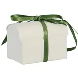 Coffre à dragées carton blanc 7 x 4,5 x 5,2 cm - Contenant dragées - Paquet de 10 - Boîtes dragées, Boîtes bonbons