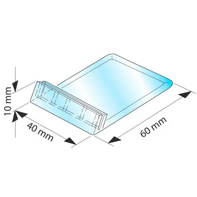 Porte carte plexi - Porte-étiquettes à poser-2