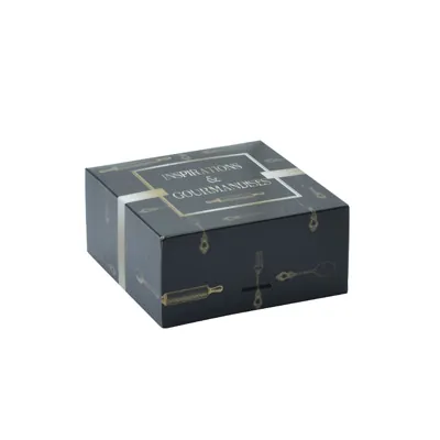 Boîte pâtissière carton noir 18 x 18 x 8 cm Inspirations et gourmandises - Boîte traiteur - Lot de 50 - Boîtes pâtissières, Caissettes pâtissières