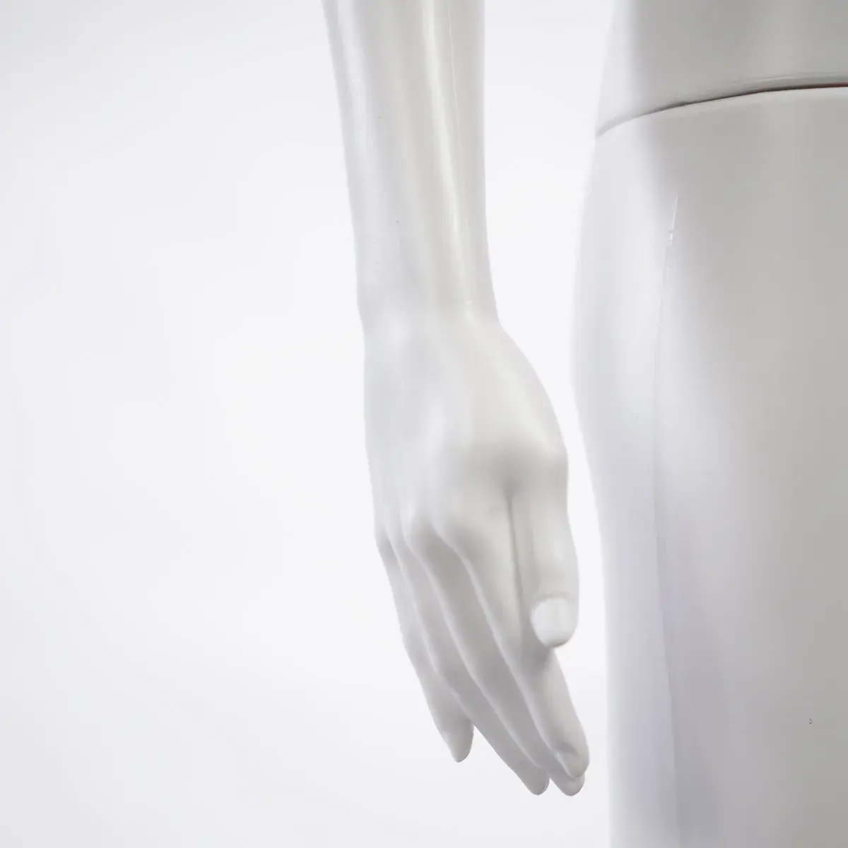 Mannequin femme, sans tête, bras le long du corps H 163 cm plastique - Blanc - Mannequins sans tête-4