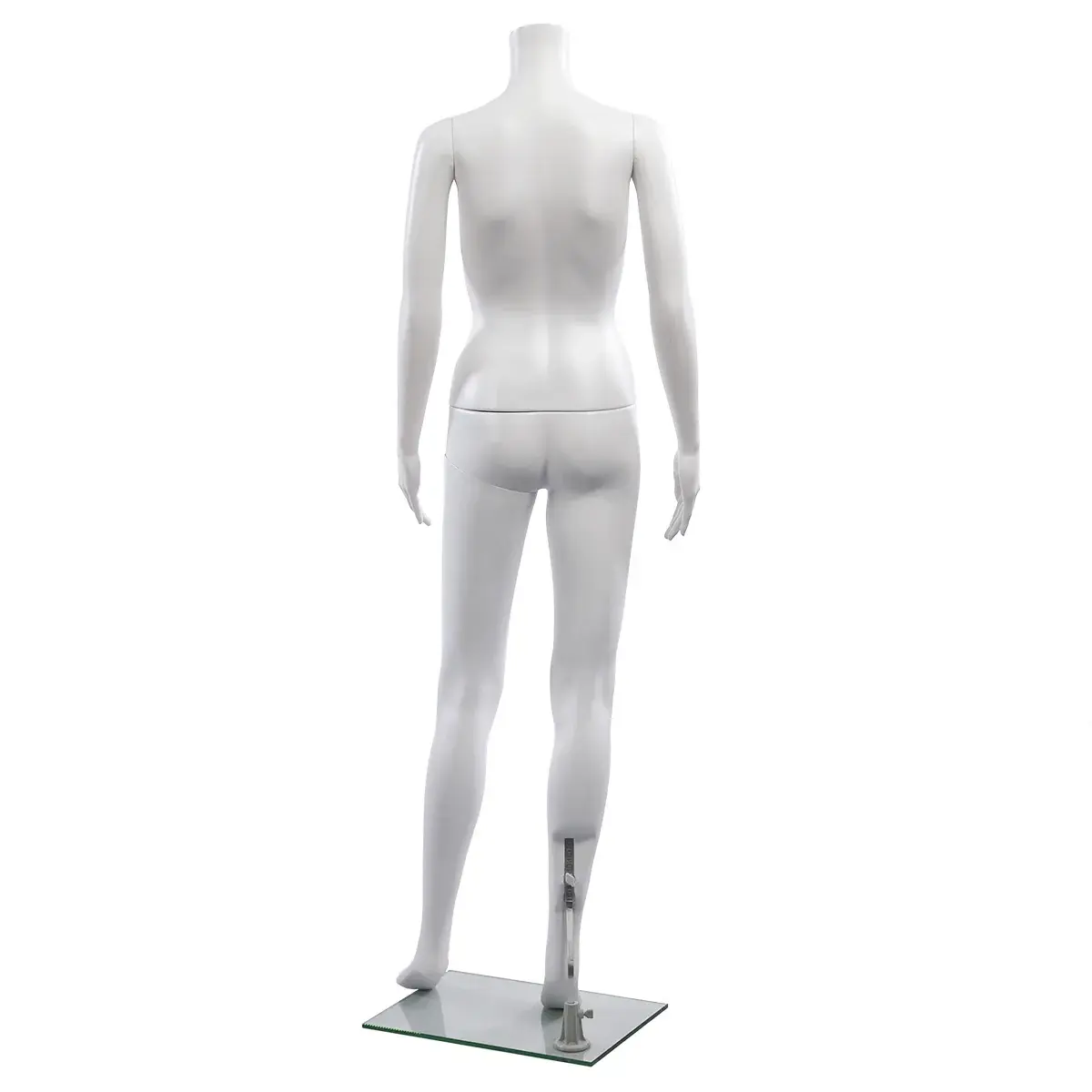 Mannequin femme, sans tête, bras le long du corps H 163 cm plastique - Blanc - Mannequins femmes-3