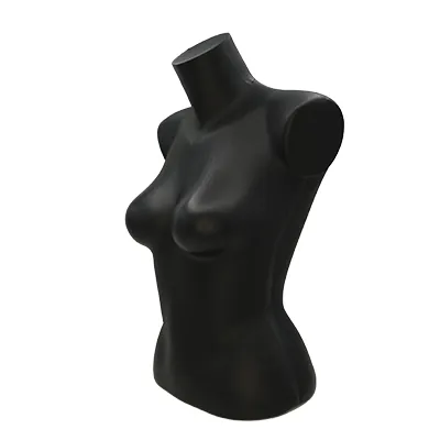 Buste femme plastique H 60 cm - Torse femme - Noir - Bustiers et fessiers-5