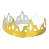 Couronne des rois or brillant, carton couché Ø 54,5 x 5,7 cm - Paquet de 100 - Boîtes à bûches