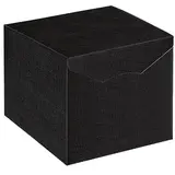 Boîte cadeau noire carton finition luxe 24,5 x 24,5 x 15 cm - Paquet de 10 - Black Friday