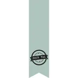 Étiquettes adhésives pour sacs Pour toi - Vert eau / Noir - L 35 x H 135 mm - Paquet de 200 - Étiquettes cadeaux ferme sac