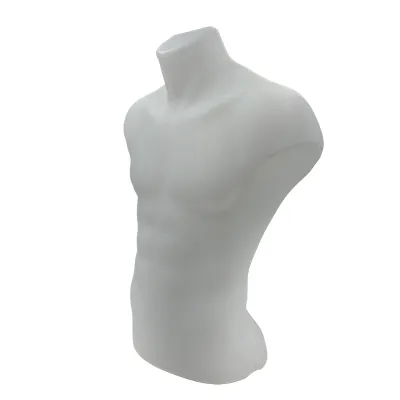 Buste homme plastique H 60 cm - Torse homme - Blanc - Bustiers et fessiers-5