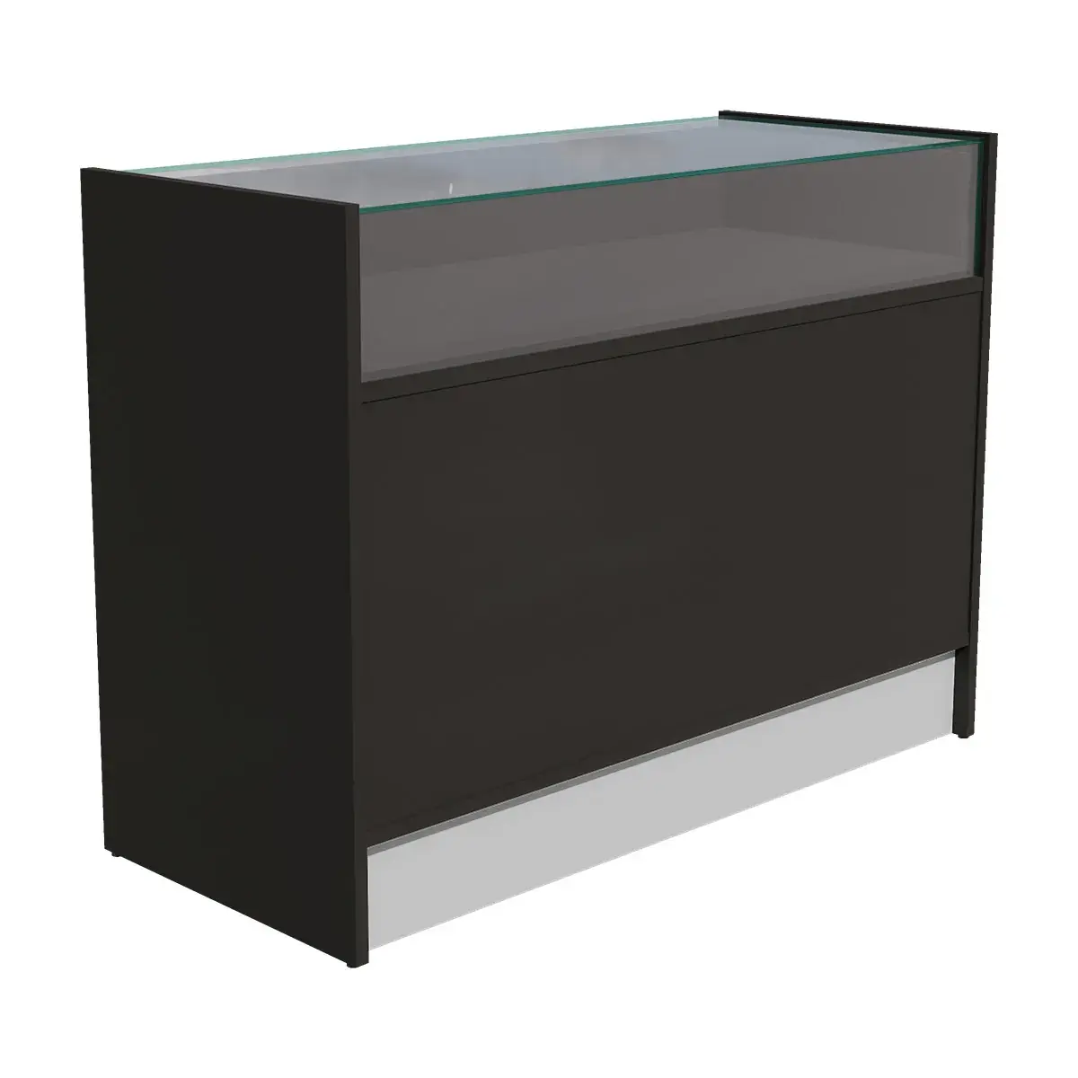 Comptoir vitrine noir mat 118,1 x 50,5 x 88 cm - Comptoirs Easy
