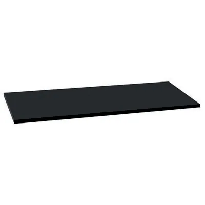 Tablette droite bois mélaminé 102,7 x 33 cm ép. 19 mm, chants droits minces, pour Gamme Square - Noir mat - Tablettes Bois mélaminé