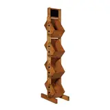 Étagère avec fronton ardoise et 4 supports à bouteilles - Étagères en bois
